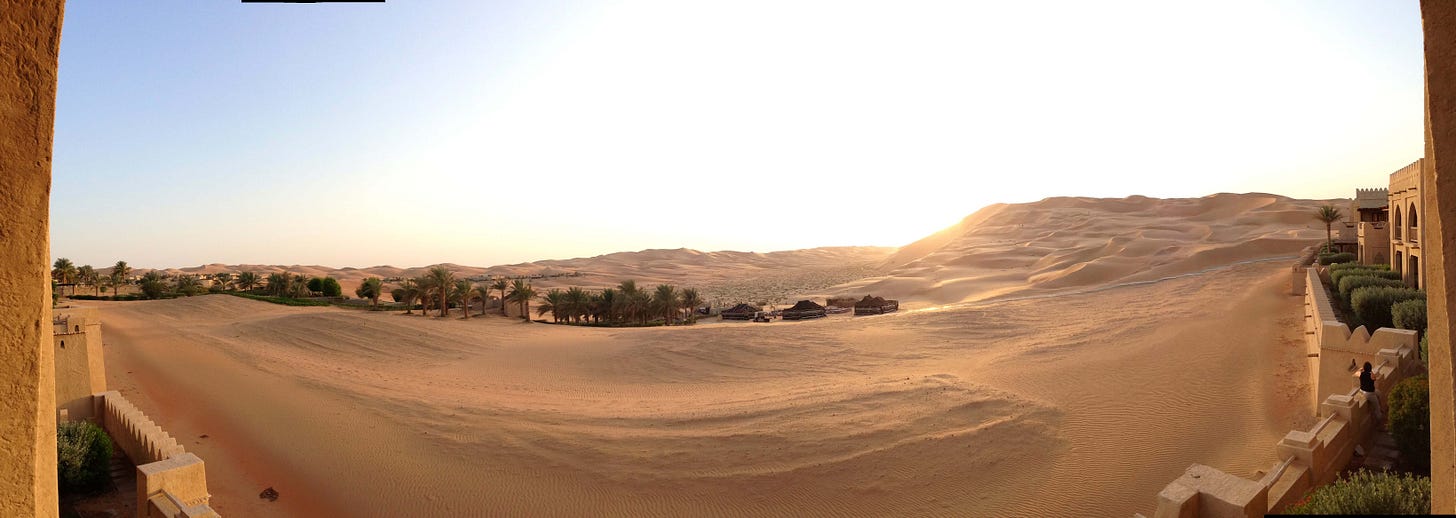 Panoramic view from our balcony