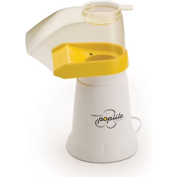 air popper in yellow plastic