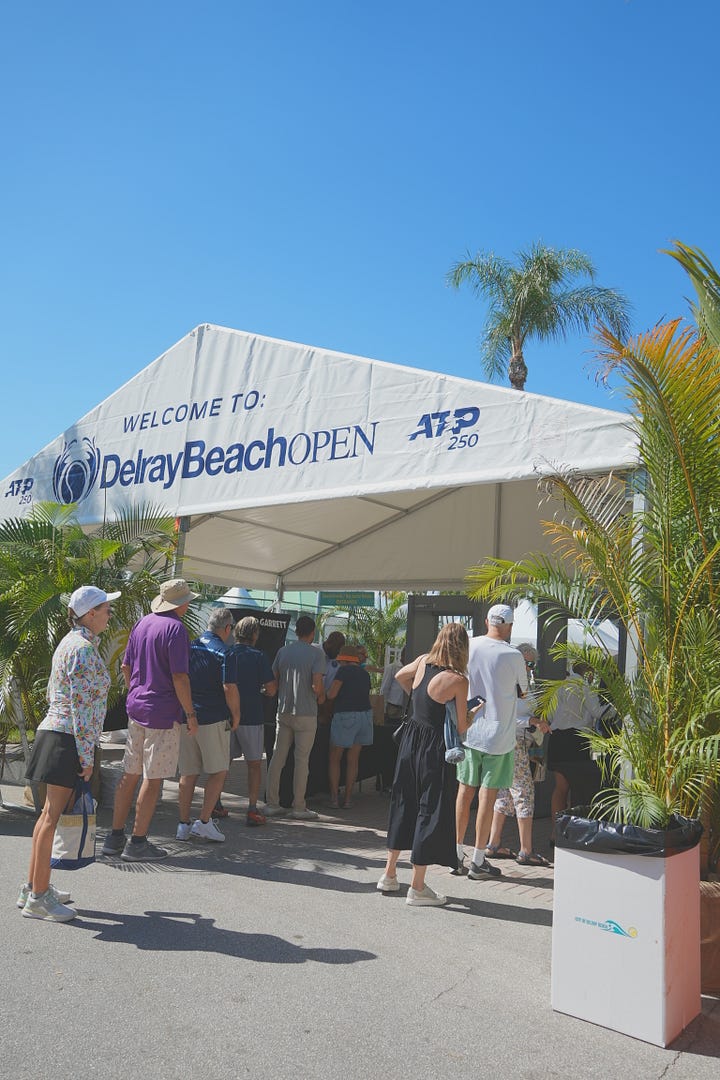 Crowds at the Delray Beach Open and the Charleston Open