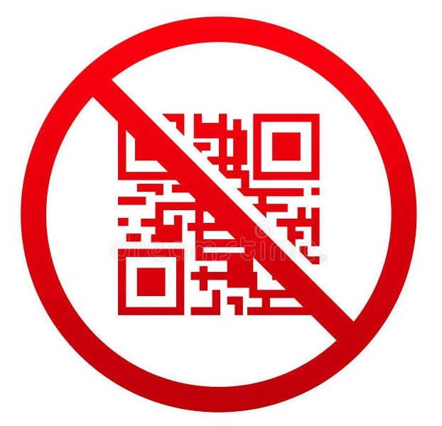 No QR Code Sign Isolated on White Background Stock Vector - Illustration of  vector, forbid: 234692015