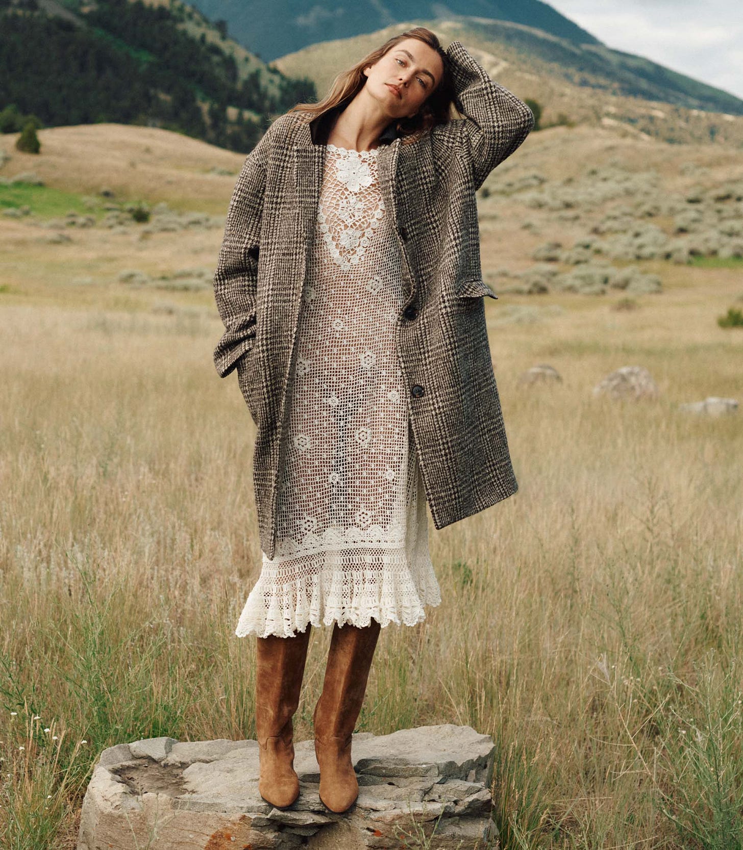 DOVER COAT -- LASCELLE HOUNDSTOOTH CHECK view 1
