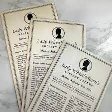 Bridgerton-Inspired Lady Whistledown Society Paper Wedding Program – La  Design Boutique