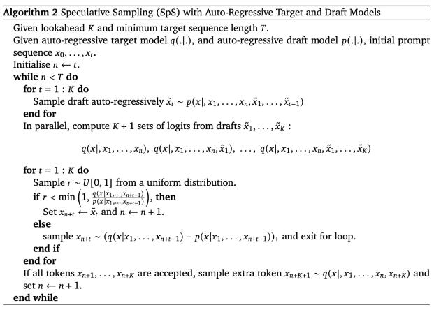 Speculative sampling algo