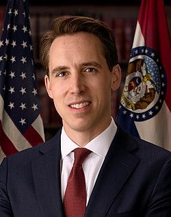 Josh Hawley, looking like he smells something bad Josh Hawley, looking like he smells something bad