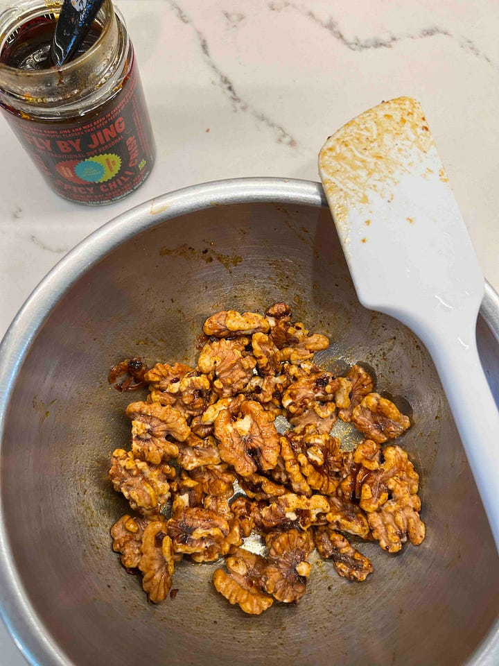 Chile Crisp Candied Nuts