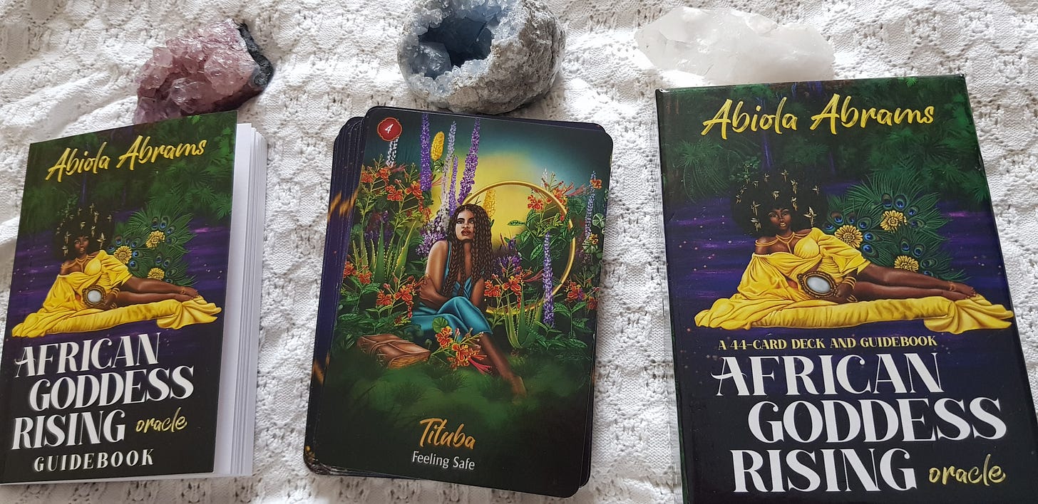 African Goddess Rising Oracle Deck by Abiola Abrams African Goddess Rising Oracle Deck by Abiola Abrams