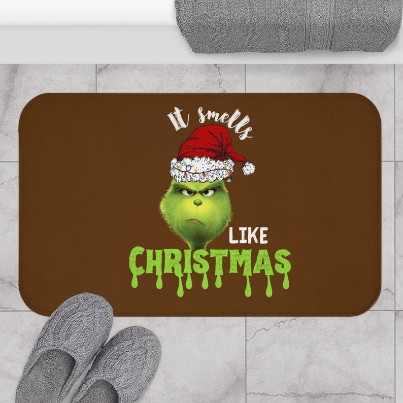 It smells like Christmas Bath Mat Bathroom mat Christmas 34" × 21"