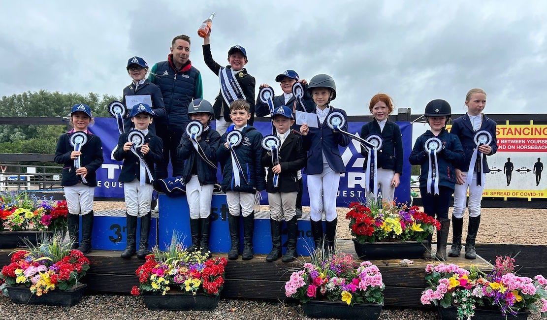 On the podium at Spring Pony Tour League