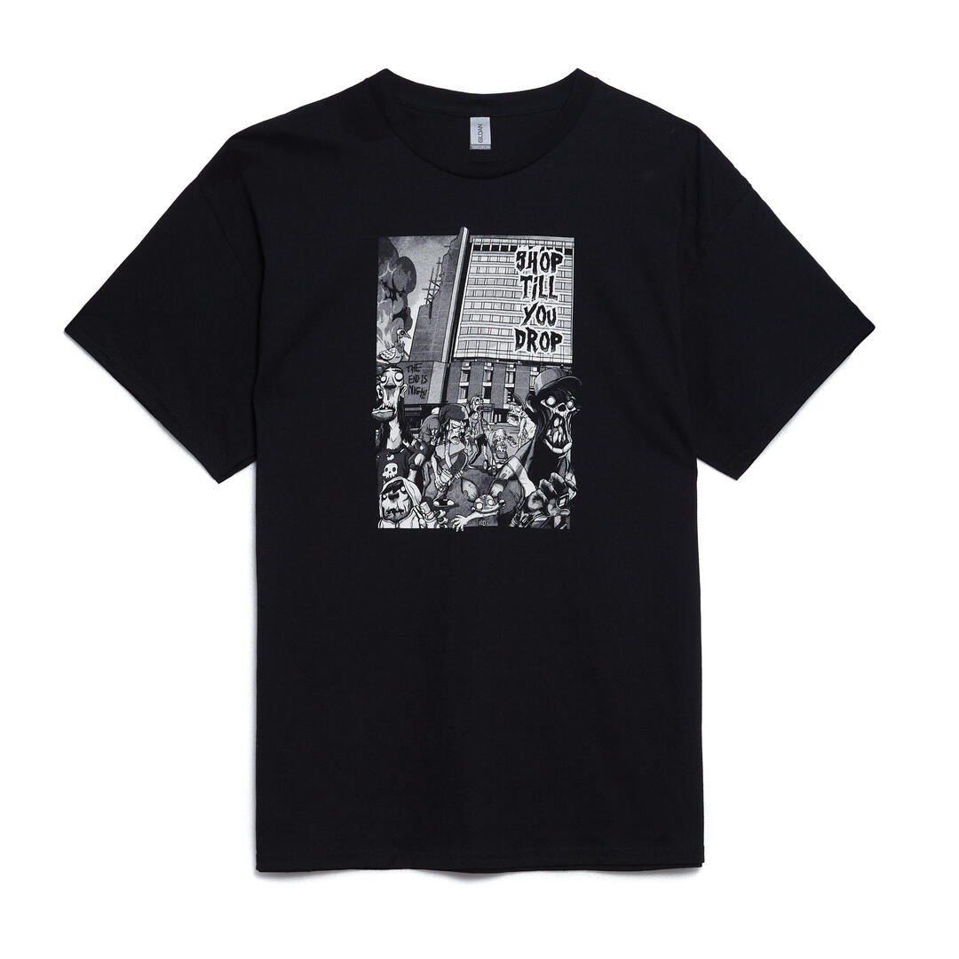 A black t-shirt with a picture on it

AI-generated content may be incorrect.