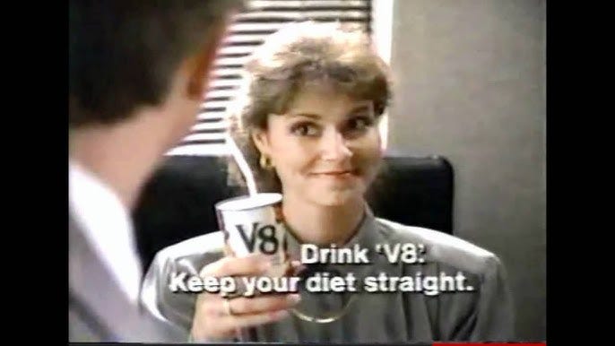 Classic V8 Juice Commercial (Walking Sideways) Shakeology