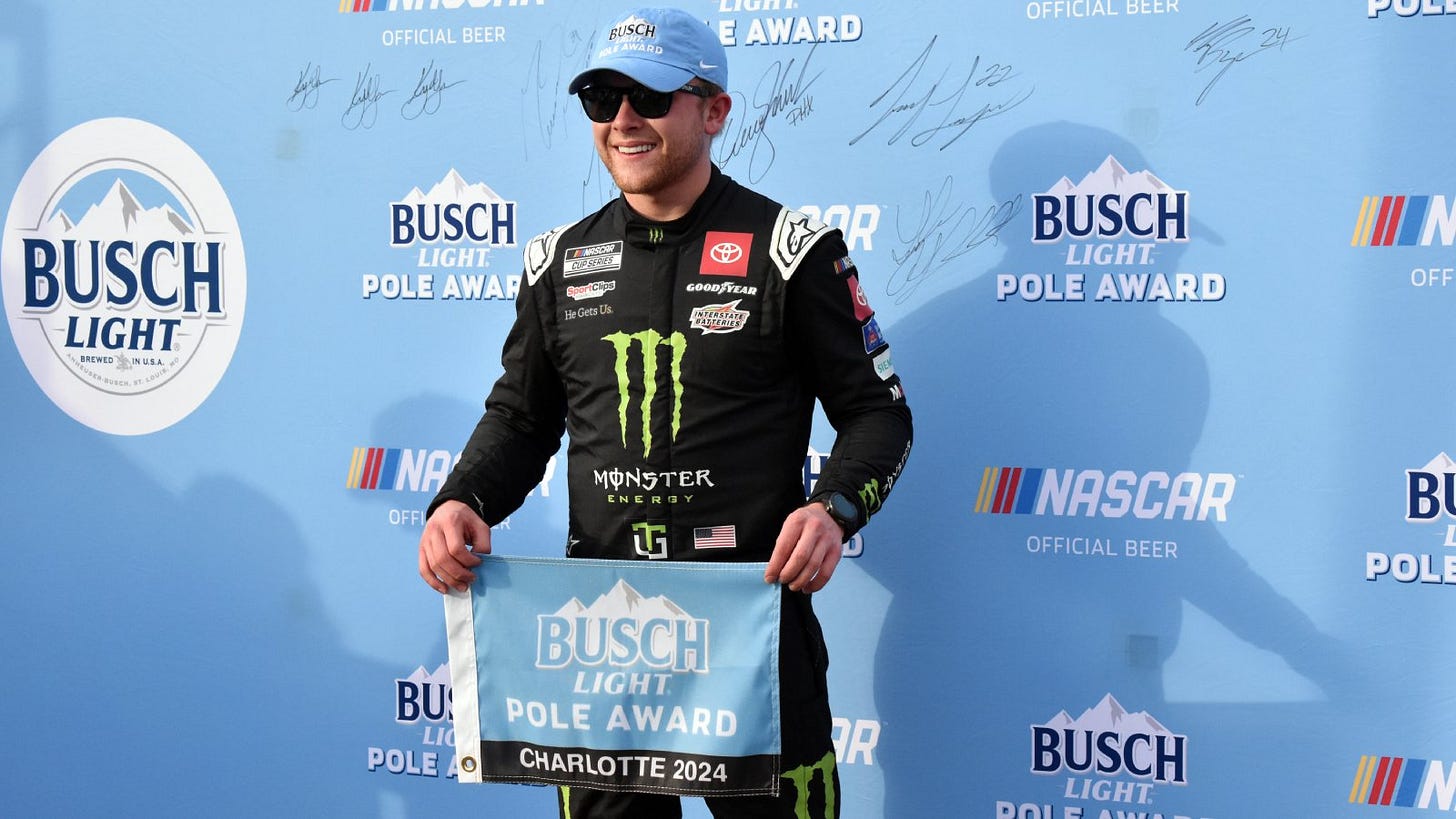 Ty Gibbs Coca-Cola 600 pole position NASCAR Cup Series Charlotte Motor Speedway