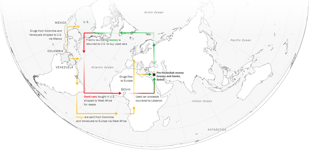 Money laundering map image