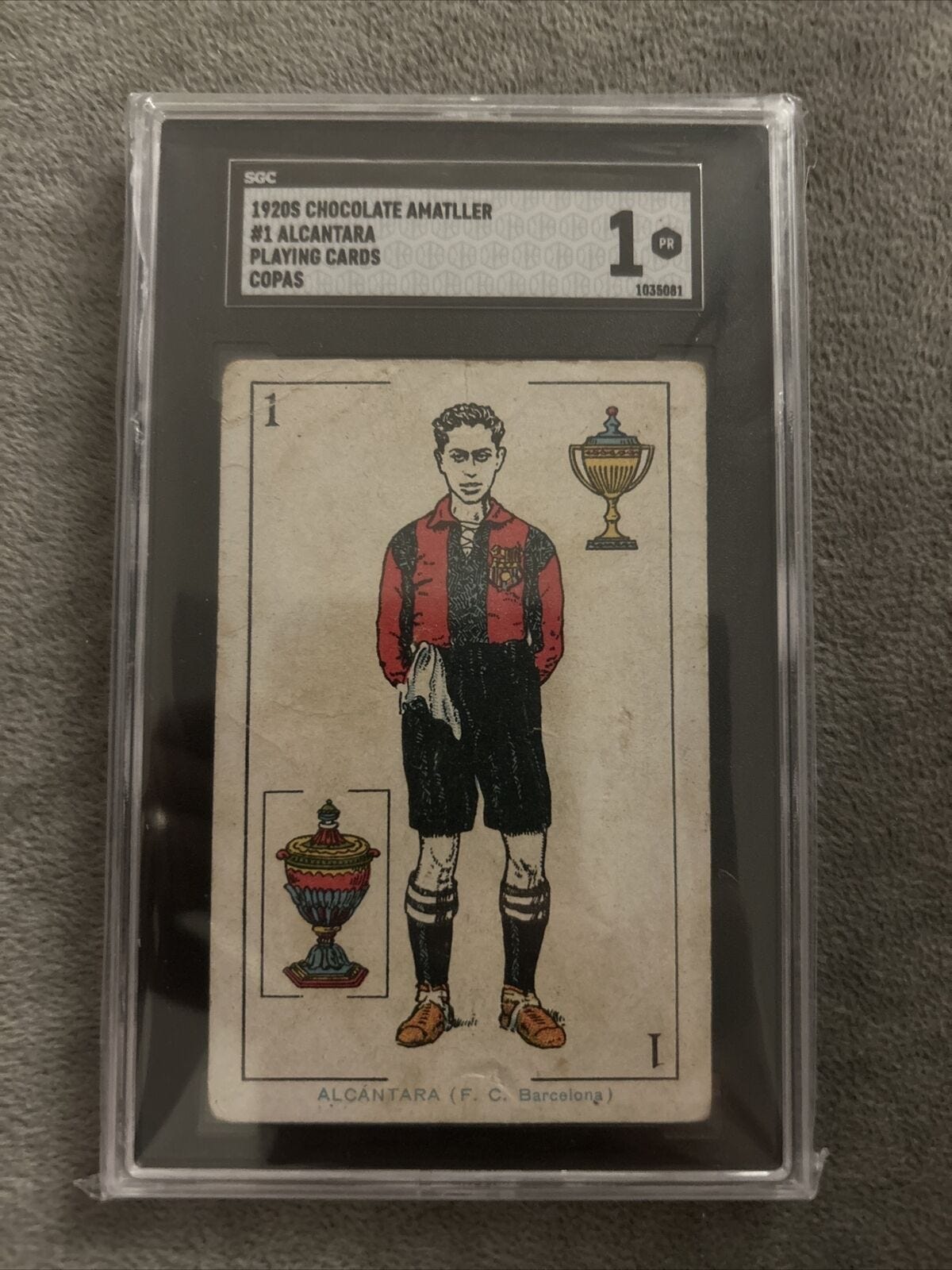 1920s Chocolate Amattller Alcantara Playing Cards Copas SGC 1 🔥 FC Barcelona 🔥 - Picture 1 of 2