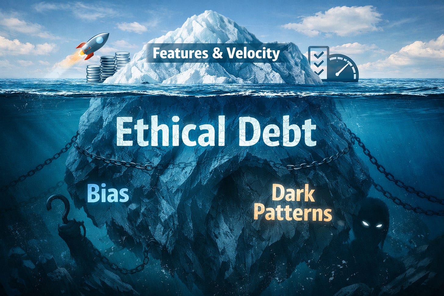 Häufen Sie "Ethische Schulden" an, um schneller zu liefern? Erfahren Sie, warum Dark Patterns teuer werden und wie ein Ethics-Check in der DoD hilft.