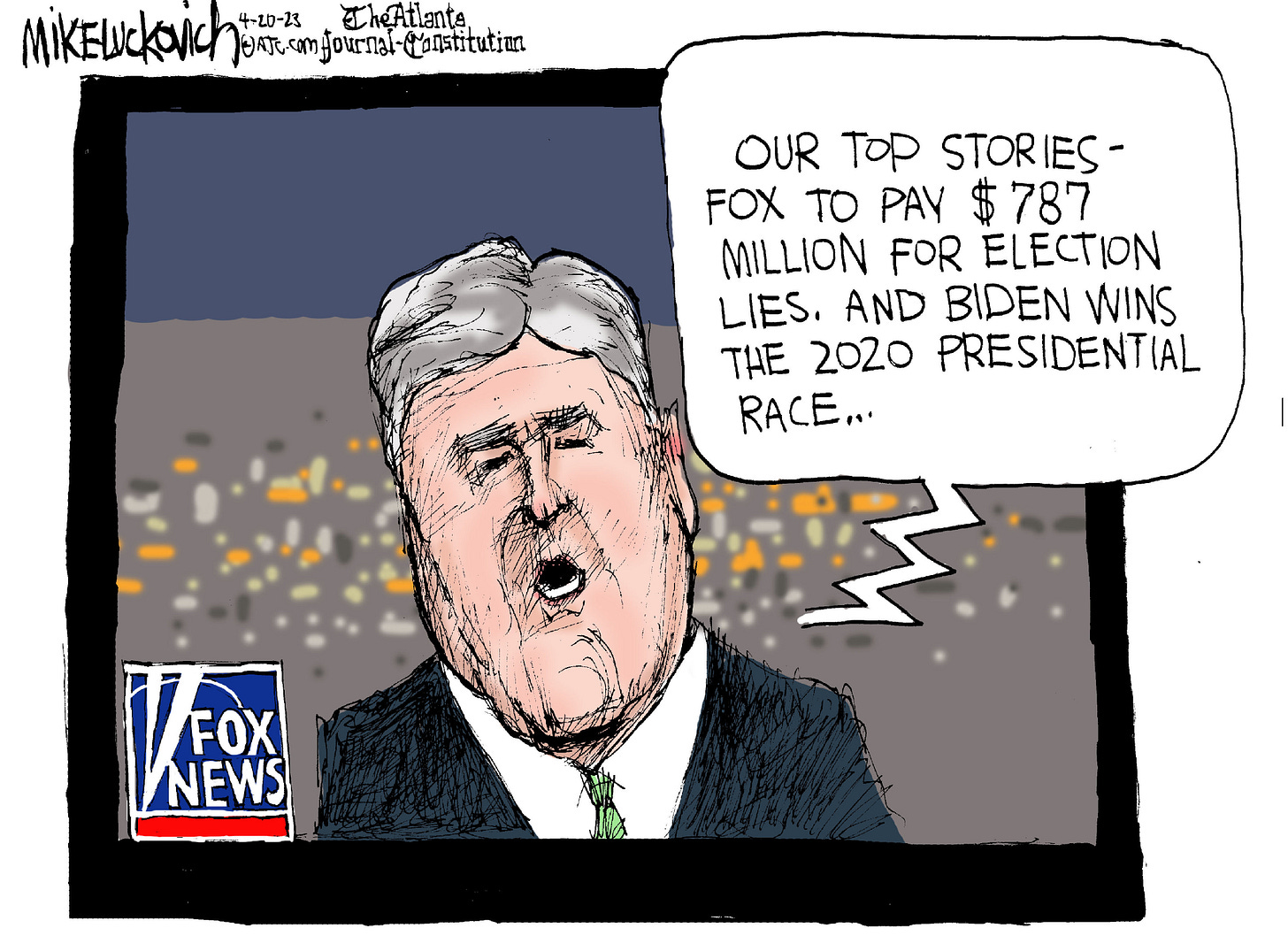 Editorial cartoon gallery for April 23, 2023: Fox News settlement, abortion  politics, classified leaks - syracuse.com