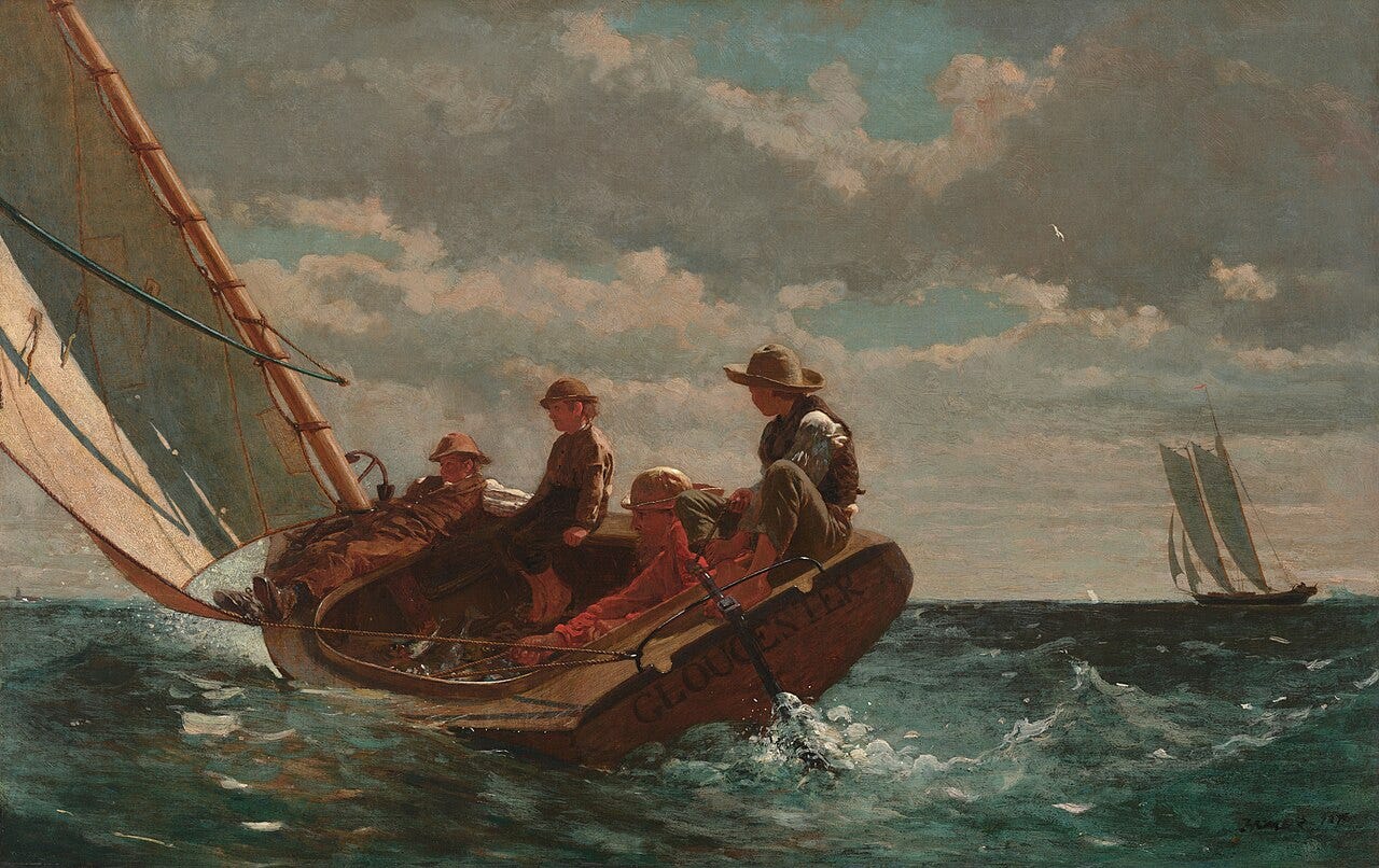 Winslow Homer, Breezing Up, A Fair Wind, 1876 Winslow Homer, Breezing Up, A Fair Wind, 1876