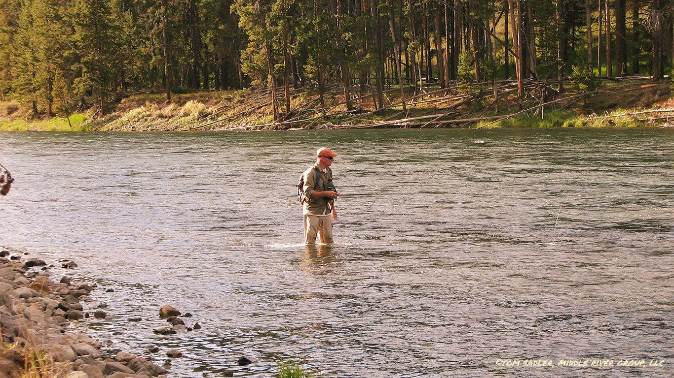 the author fishing a river out west