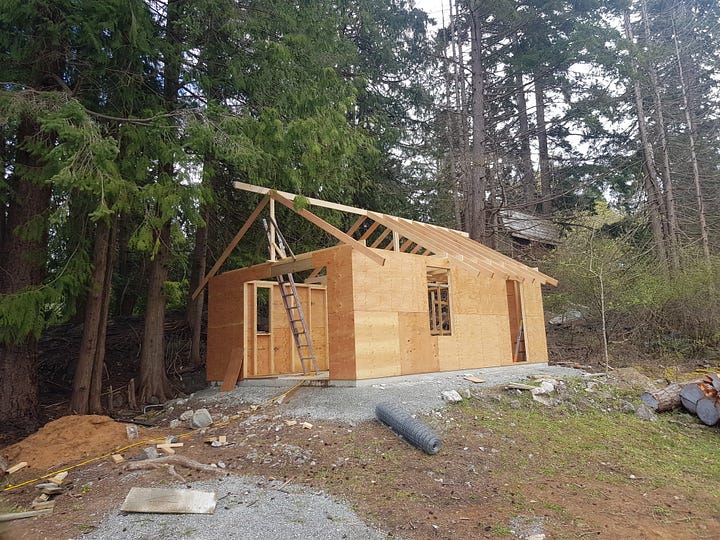 Shop being built