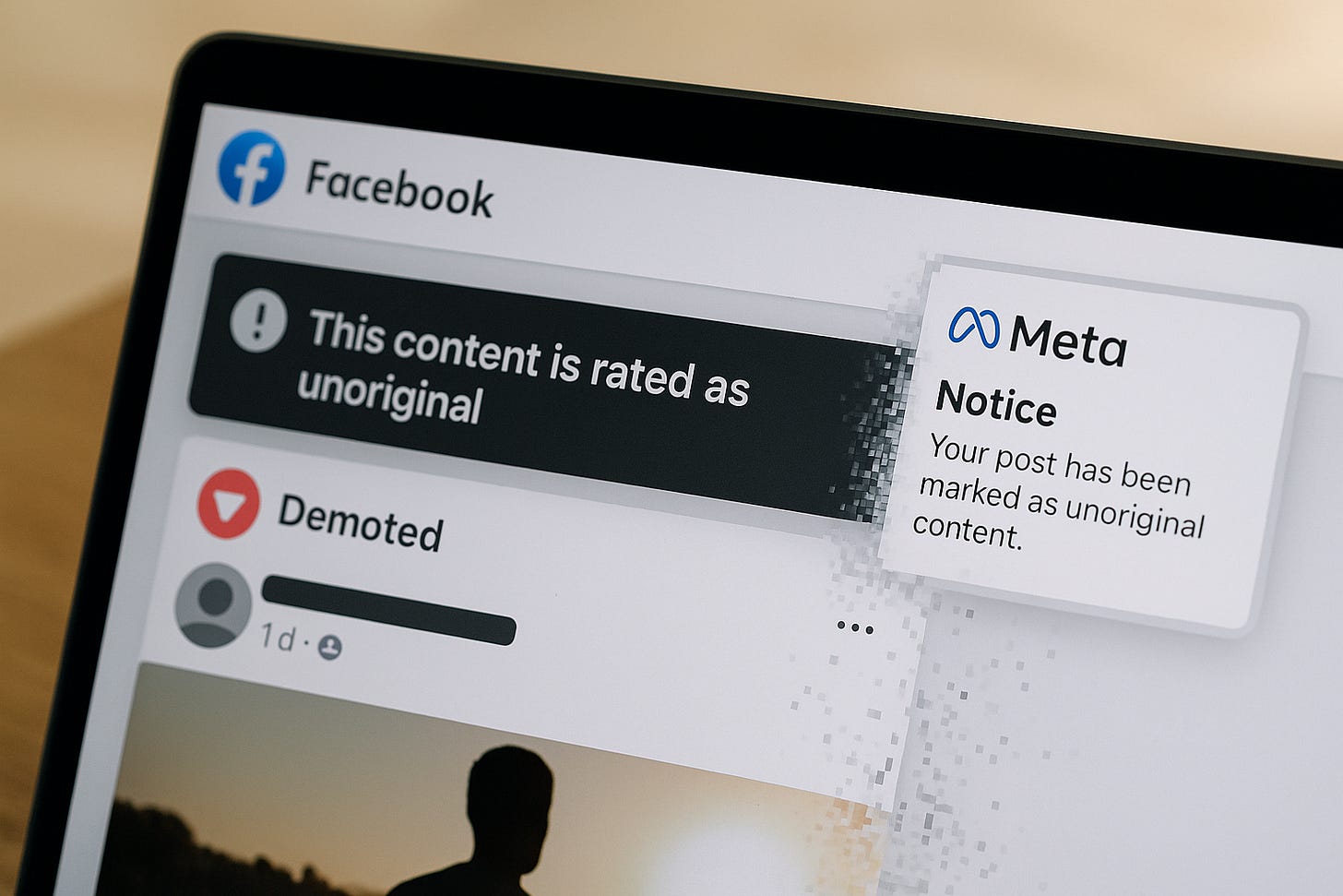 Ilustrație reprezentativă pentru știrea AI: Meta elimină milioane de conturi care publică conținut neoriginal