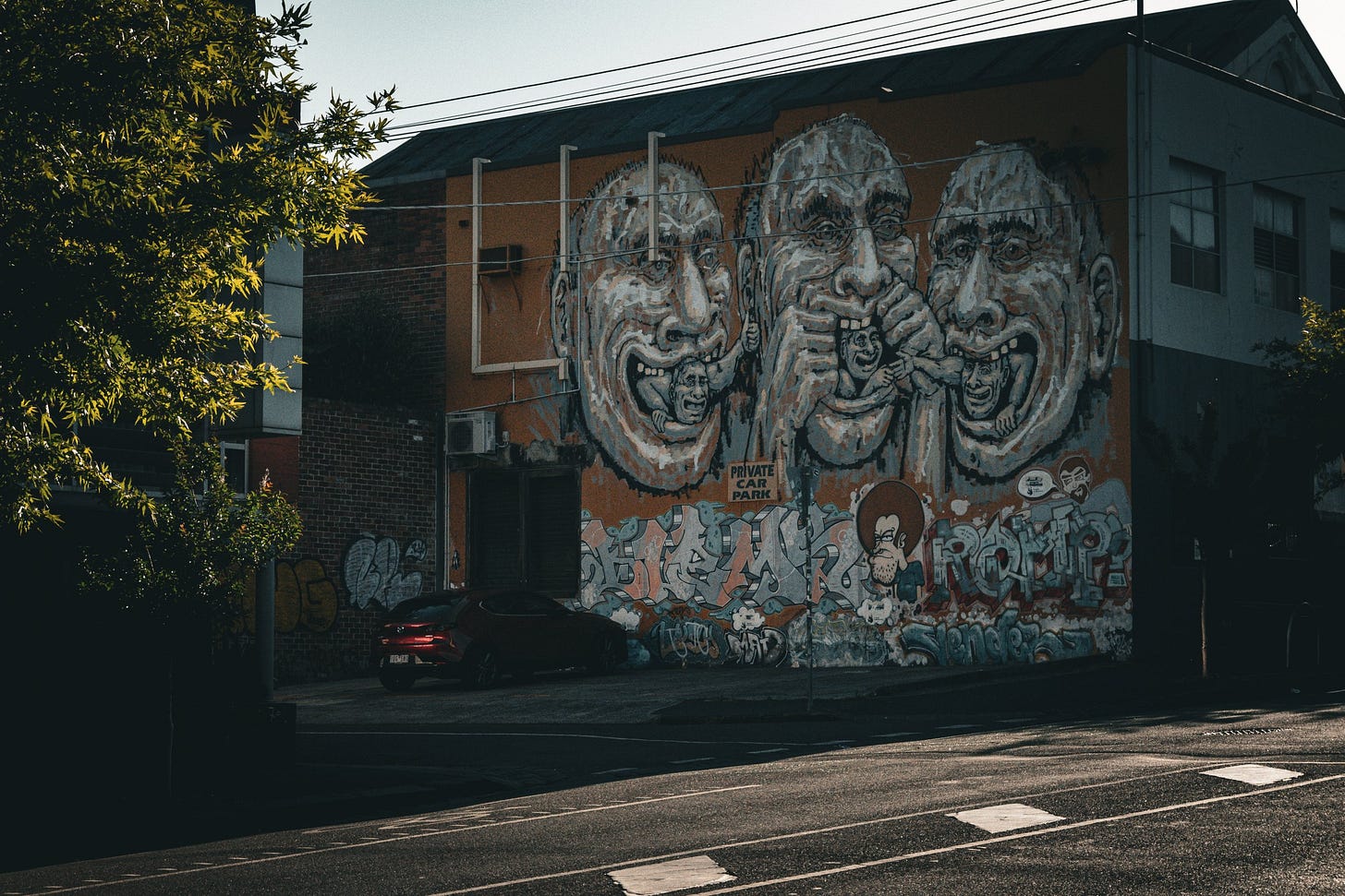 Colorful Mural on Urban Building