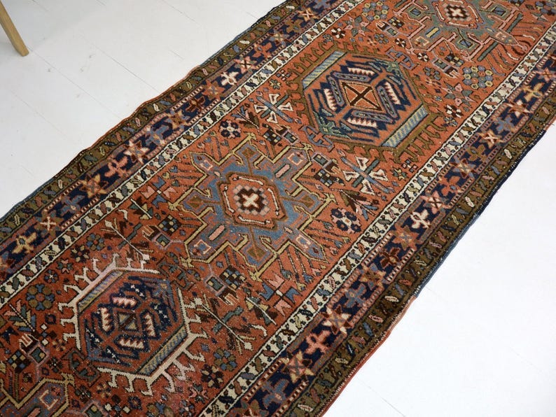 Persian Karaja Runner Rug | 3' 4" x 11' 10" - Rug the Rock -