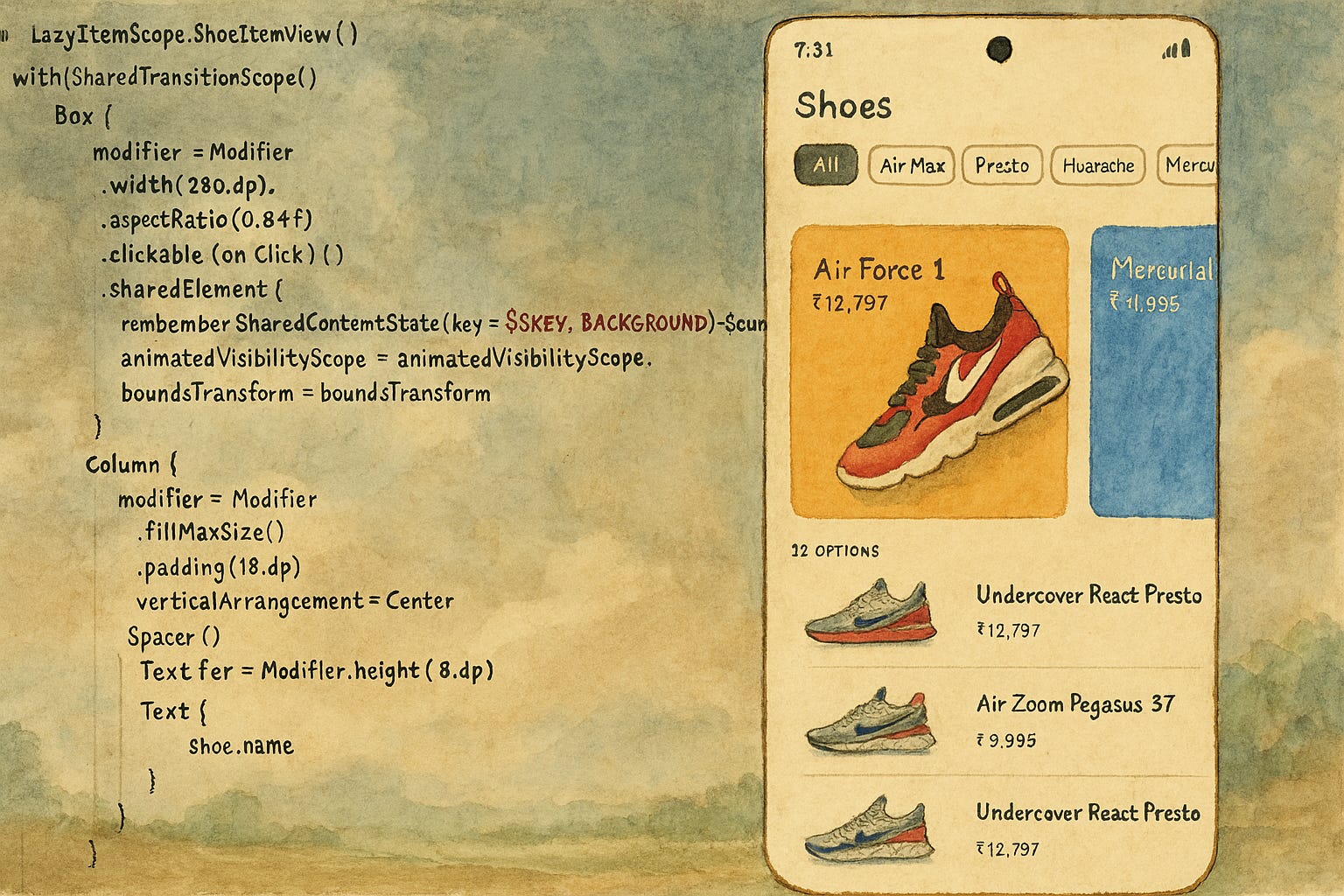 Creating Magical Shared Element Transitions with Jetpack Compose