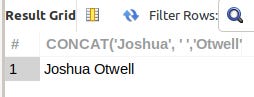 MySQL CONCAT() String Function MySQL CONCAT() String Function