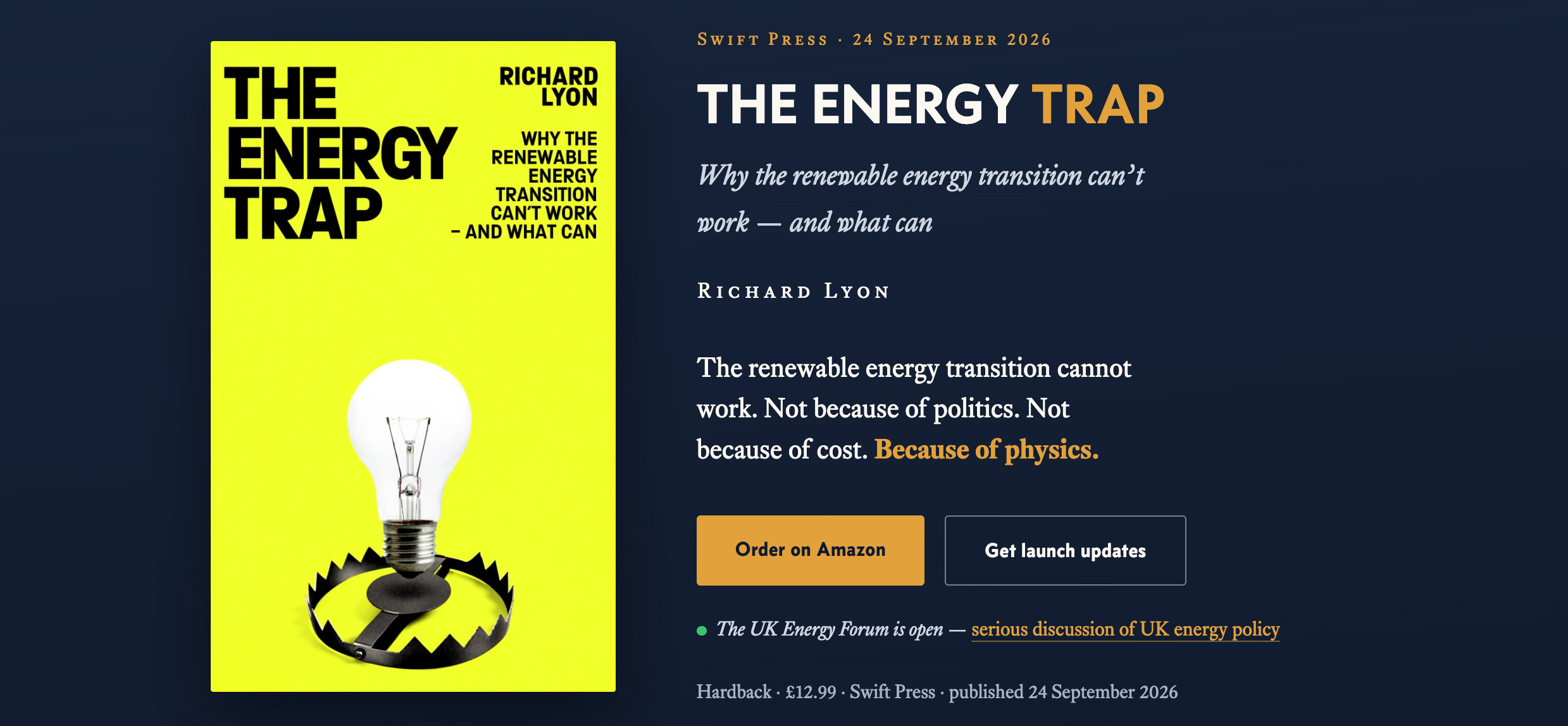 Richard P. Stack The Energy Trap is out today