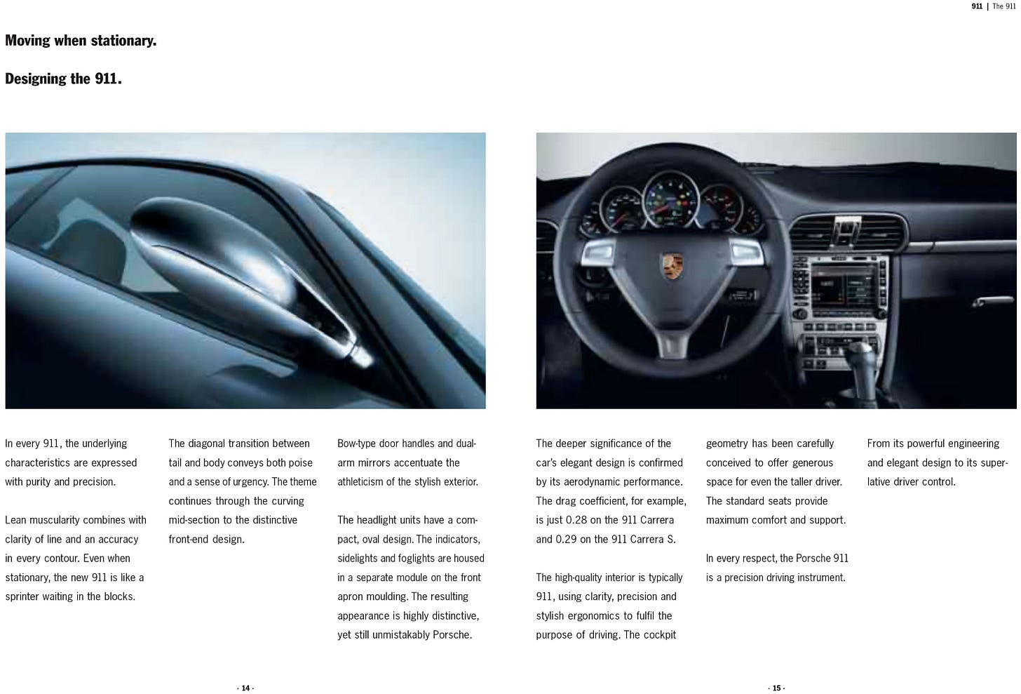 Porsche 911 997 2006 brochure dashboard Porsche 911 997 2006 brochure dashboard