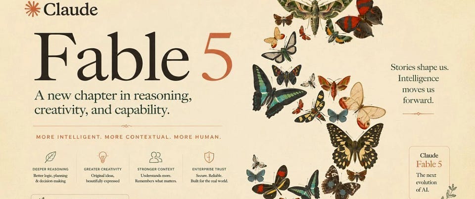 Newsletter artwork for “Fable 5 Goes Public, Tim Cook Says Goodbye, OpenAI Files for IPO | Weekly Digest”
