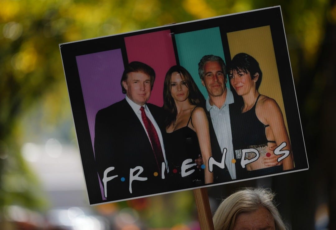 Donald trump and associates on "friends" poster
