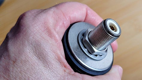 3/8"x24 to SO-239 adapter