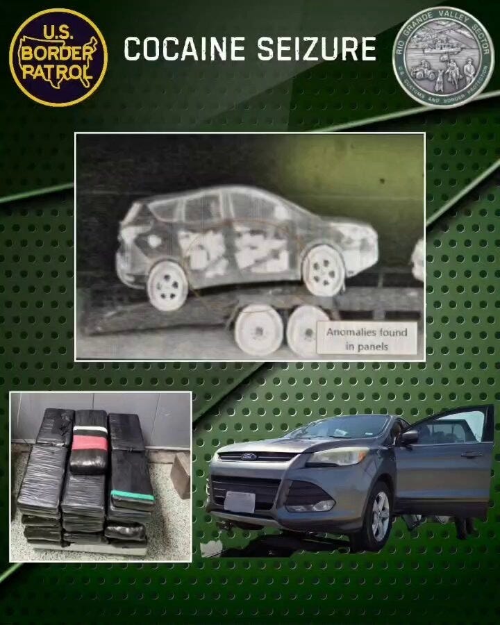 A Border Patrol x-ray system detected $3 million in cocaine hidden inside an SUV being transported through a South Texas checkpoint.