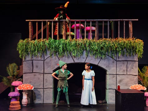 Images from the three 2026 spring productions: Beetlejuice Jr., Shrek Jr., Peter Pan Jr. 