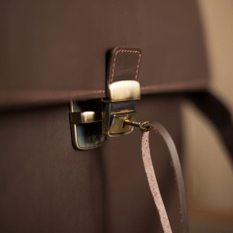 Locked briefcase representing putting away manuscript forever.