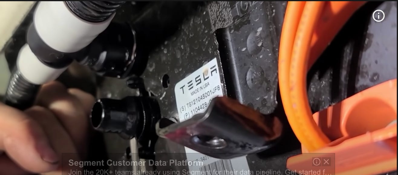 Tesla Model 3 coolant line adaptor Tesla Model 3 coolant line adaptor