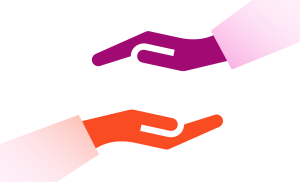 Two hands forming a holding circle