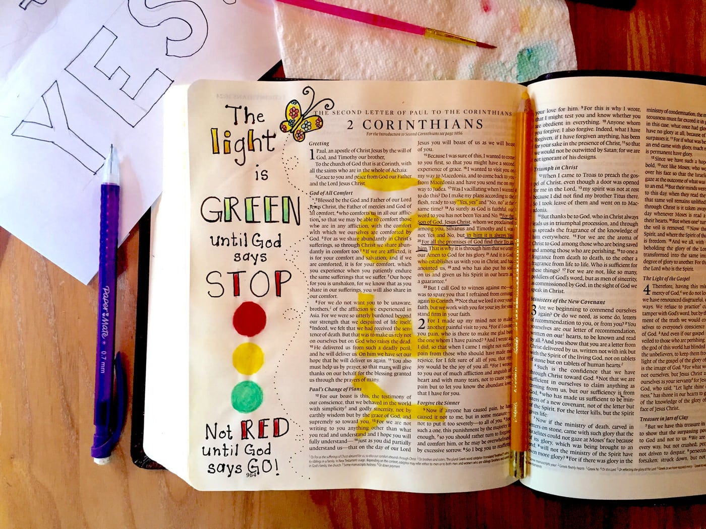 The Light is Green - A Bible Journaling Tutorial for Dreamers - JoDitt  Designs