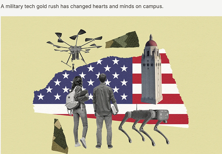San Francisco Standard headline: "Stanford students used to chase jobs at Meta and Google. Now they want to work on defense" image San Francisco Standard headline: "Stanford students used to chase jobs at Meta and Google. Now they want to work on defense" image