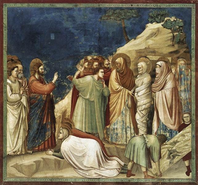 Raising of Lazarus, c.1304 - c.1306 - Giotto - WikiArt.org