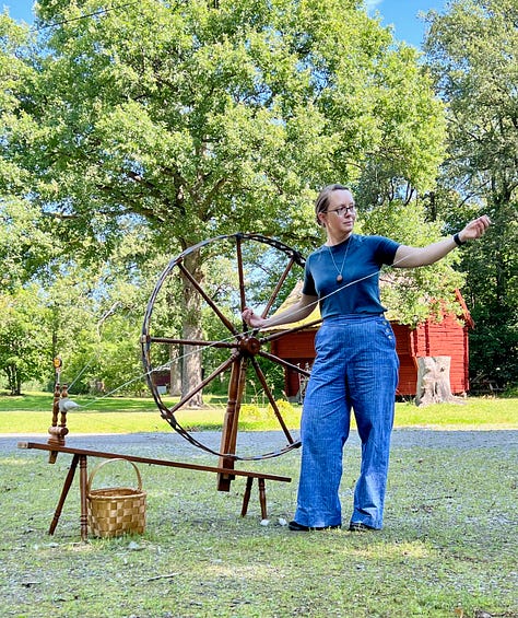 Images of spinning and wool