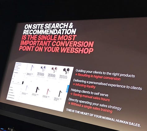 Plieger at B2B Digital Emerce (english translation in lower left corner)