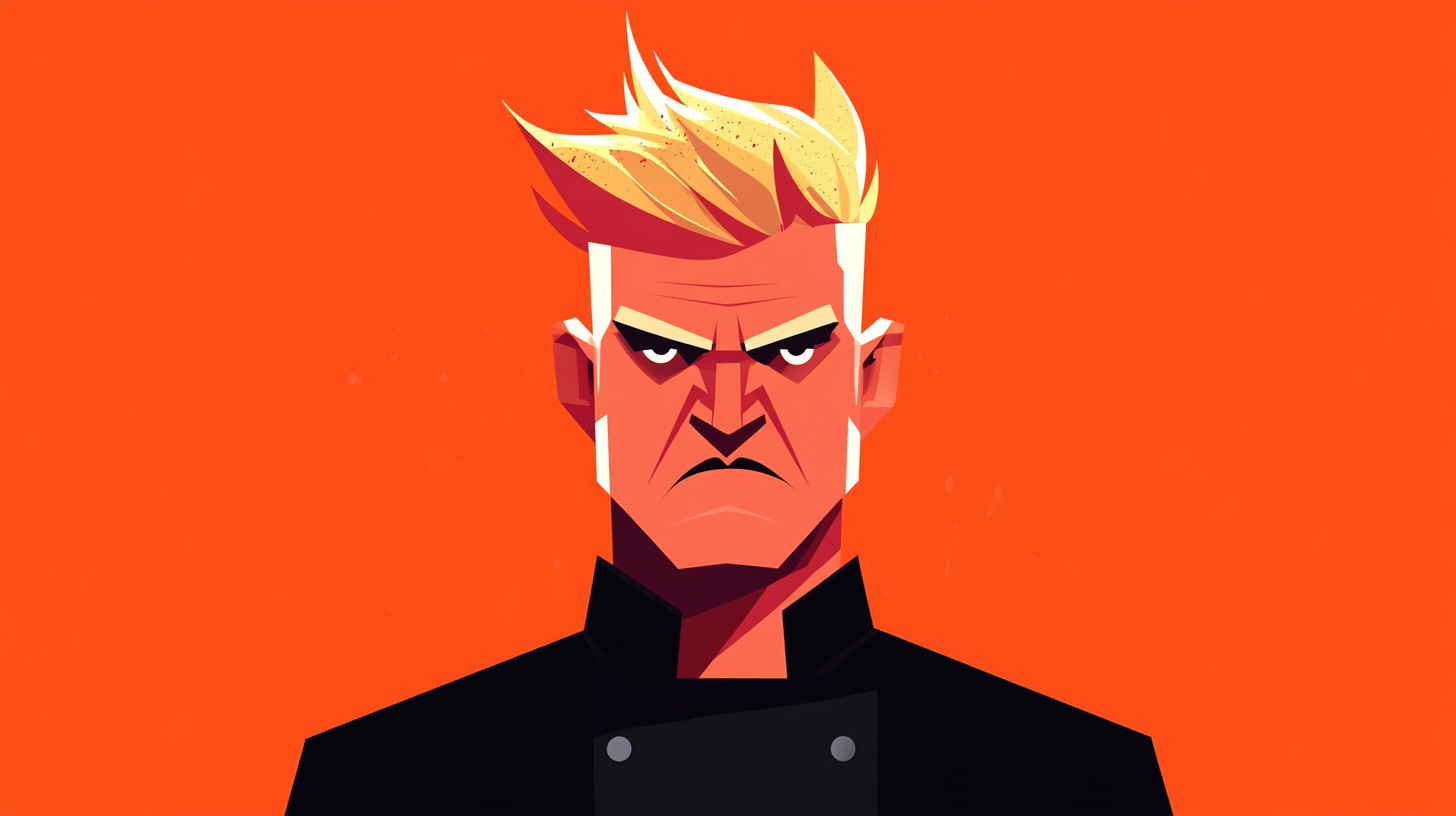 An angry chef.
