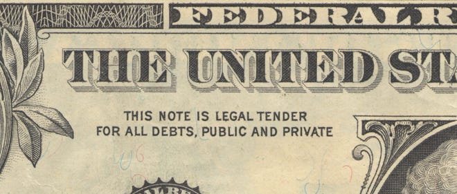 Moneyness: Legal tender 101