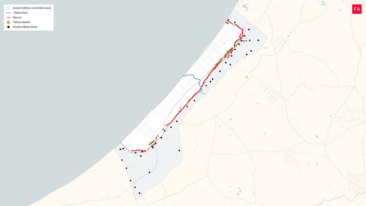 Israel builds over 25 kilometers of earthen barriers in Gaza