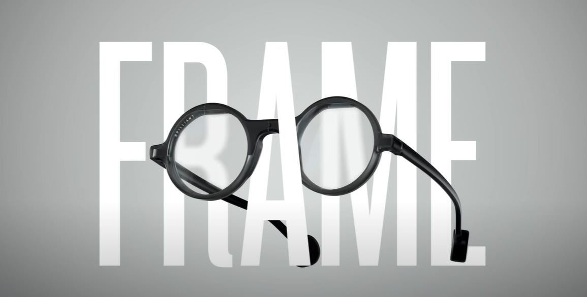 Frame Smart Glasses (source: brilliant.xyz)