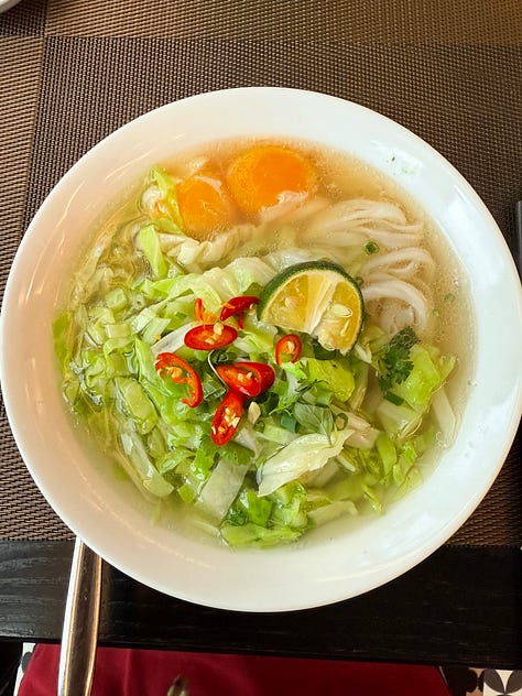 A collage of pho bowls eaten in Vietnam in January 2026.