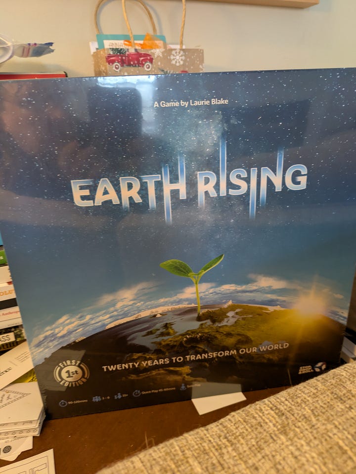 Earth rising game box and back cover
