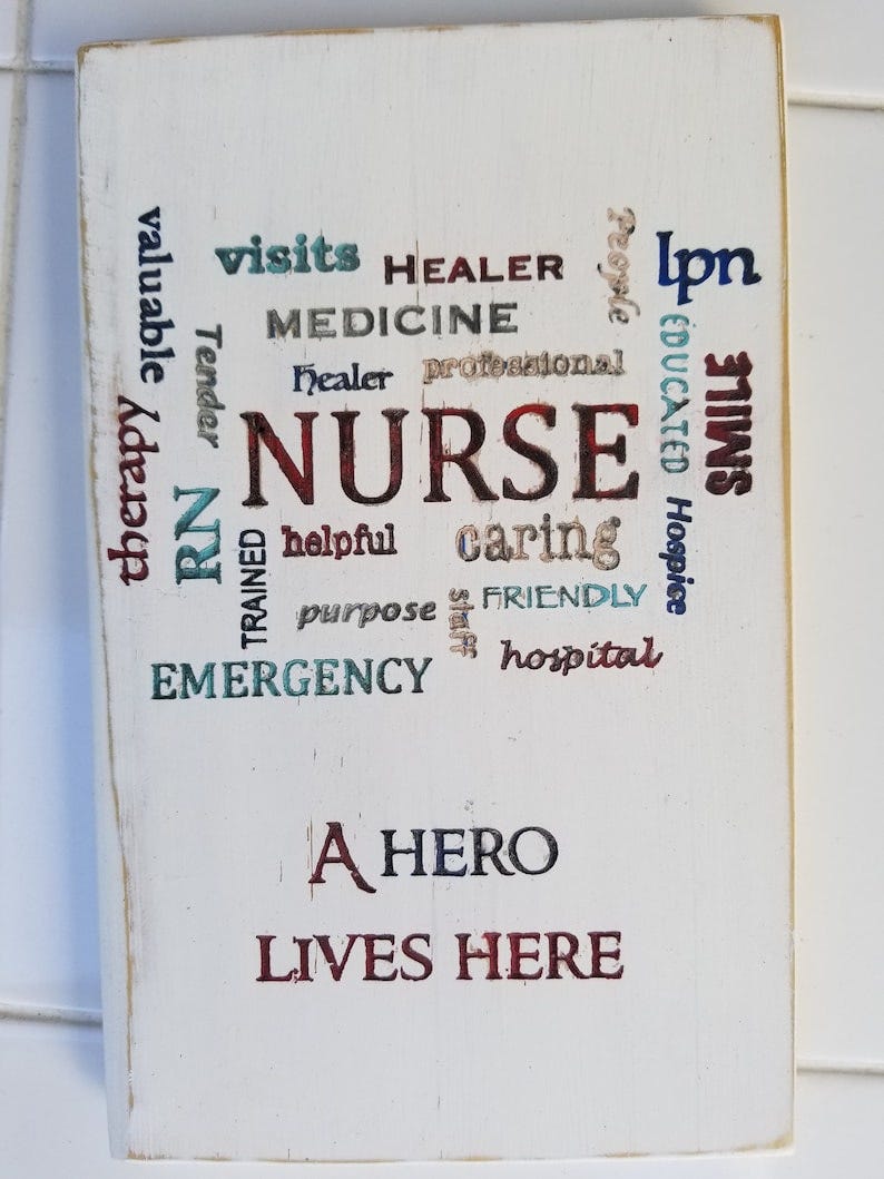 Salute to Nurses/Hero Series/wall hanging/recycled/pallet art image 1 Salute to Nurses/Hero Series/wall hanging/recycled/pallet art image 1