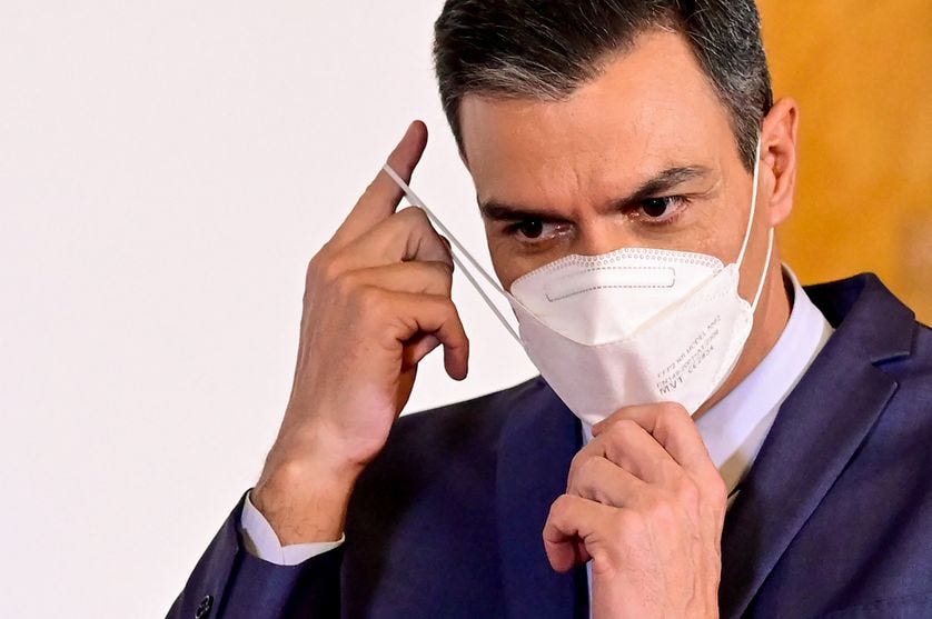 Le chef du gouvernement espagnol Pedro Sanchez, à Madrid le 22/12/21